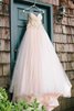 Rückenfreies Herz-Ausschnitt Duchesse-Linie romantisches Elegantes Brautkleid mit Perlen - 3