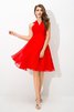 Plissiertes Spaghetti Träger Ärmelloses Prinzessin Formelles Cocktailkleid - 3
