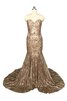 Abito da sposa bella in pizzo retro in stain elastico naturale spazzola treno - 7