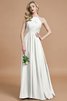 Natürliche Taile Prinzessin Reißverschluss Gerüschtes Bodenlanges Brautjungfernkleid - 21