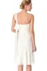 Robe de mariée plissage nature avec nœud à boucles d'épaule asymétrique en chiffon - 2