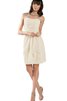 Reißverschluss drapiertes trägerloser Ausschnitt Chiffon mini Abschlusskleid - 1