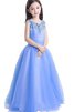Robe de cortège enfant textile en tulle appliques avec manche épeules enveloppants avec zip - 4