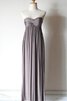 Robe demoiselle d'honneur simple plissage ruché avec chiffon avec sans manches - 1