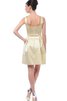 Robe demoiselle d'honneur v encolure avec zip a-ligne manche nulle - 7