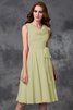 Abito da Damigella Naturale Principessa in Chiffon A-Line Cerniera - 10