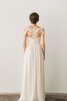 Klassisches Reißverschluss Queen Anne Ausschnitt Chiffon kurzes bodenlanges Brautkleid - 4