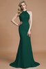 Schaufel-Ausschnitt Normale Taille Ärmelloses Sweep Zug Brautjungfernkleid aus Chiffon - 14
