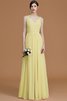 Abito da Damigella A Terra Naturale Principessa in Chiffon A-Line - 14