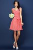 Robe demoiselle d'honneur naturel plissage bref fermeutre eclair manche nulle - 28