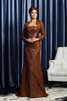 Natürliche Taile Seide wie Satin Reißverschluss Enges Brautmutterkleid mit Jacke - 1