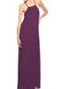 Robe demoiselle d'honneur facile avec chiffon longueur à cheville a-ligne bretelles spaghetti - 1