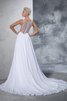 Clasico Vestido de Novia en Gasa de Abalorio de Cola Catedral de Escote en V - 2