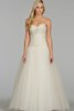 Vestido de Novia de Corte Evasé de Criss Cross de Cristal de Plisado de Natural - 1