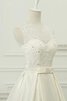 Ärmellos dreiviertel Länge Ärmeln Spitze Duchesse-Linie einfaches Brautkleid mit Pailletten - 2