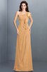 Robe demoiselle d'honneur longue en chiffon gaine avec zip avec sans manches - 12