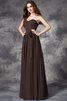 Vestido de Dama de Honor de Corte princesa de Volante de Escote Corazón de Largo - 7