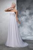 Robe de mariée longue fermeutre eclair avec chiffon de traîne courte avec perle - 3