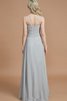 Prinzessin Normale Taille Bodenlanges Brautjungfernkleid aus Chiffon mit V-Ausschnitt - 35
