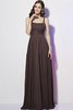 Robe demoiselle d'honneur longue plissé avec fronce maillot avec sans manches - 8