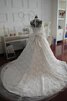 Abito da Sposa Vintage in Taffeta in pizzo lusso con Nastro in Tulle - 2