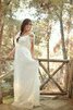 Robe de mariée avec manche courte epaule nue avec ruban ceinture en étoffe col u profond - 1