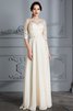 Abito da Sposa in Chiffon con Mezze Maniche a Spiaggia A-Line Senza Maniche - 3