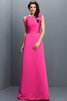 Robe demoiselle d'honneur longue en forme fermeutre eclair col en bateau en satin - 11