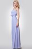 Robe demoiselle d'honneur distinguee plissé avec nœud manche nulle en chiffon - 2