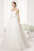 Robe de mariée luxueux formelle textile taffetas de traîne courte avec zip - 1