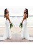 Abito da Sposa a Spiaggia in pizzo in Pizzo Schiena Nuda seducente Elegante - 2