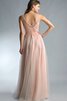 Robe de bal naturel manche nulle appliques en tulle longueru au niveau de sol - 2