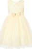 Robe de cortège enfant naturel ligne a avec perle encolure ronde fermeutre eclair - 1