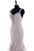 Robe de mariée avec perle appliques bandouliere spaghetti de col en v de sirène - 3