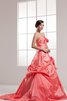 Perlenbesetztes Pick-Ups Duchesse-Linie Ärmelloses Quinceanera Kleid mit Applikation - 5