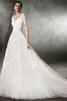 Robe de mariée adorable col en bateau longueur au ras du sol vintage moderne - 2