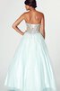 Robe de bal classique avec perle longueur au ras du sol textile en tulle avec sans manches - 2