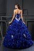 Robe de quinceanera cordon jusqu'au sol appliques textile en tulle de mode de bal - 2