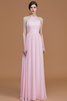 Vestido de Dama de Honor de Hasta el suelo de Cremallera de Natural de Sin mangas - 2