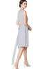 A-Line Chiffon V-Ausschnitt drapiertes knielanges modisches Brautjungfernkleid - 2