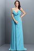 Vestido de Dama de Honor de Corte-A de Corte princesa de Cremallera de Plisado - 3