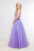 Robe de bal plissage longueur au ras du sol avec lacets de traîne courte textile en tulle - 2