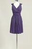 Robe demoiselle d'honneur bref v encolure avec sans manches ligne a - 4