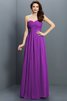 Herz-Ausschnitt Satin Ärmelloses Brautjungfernkleid mit Drapierung mit Plissierungen - 13