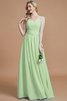 Abito da Damigella Senza Maniche Naturale in Chiffon Principessa A-Line - 32
