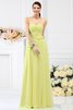 Drapiertes Prinzessin A Linie Bodenlanges Brautjungfernkleid aus Chiffon - 8
