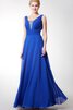 Robe demoiselle d'honneur plissé romantique ruché avec perle avec cristal - 2