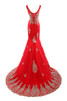 Gesticktes keine Taille Prinzessin Halle langes formelles Abendkleid - 7