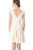 Abito da Sposa Senza Maniche con Piega con Increspato V-Scollo Naturale in Chiffon - 2