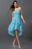 Prinzessin Ärmelloses Empire Taille Kurzes Rocklänge-asymmetrisches Brautjungfernkleid - 3